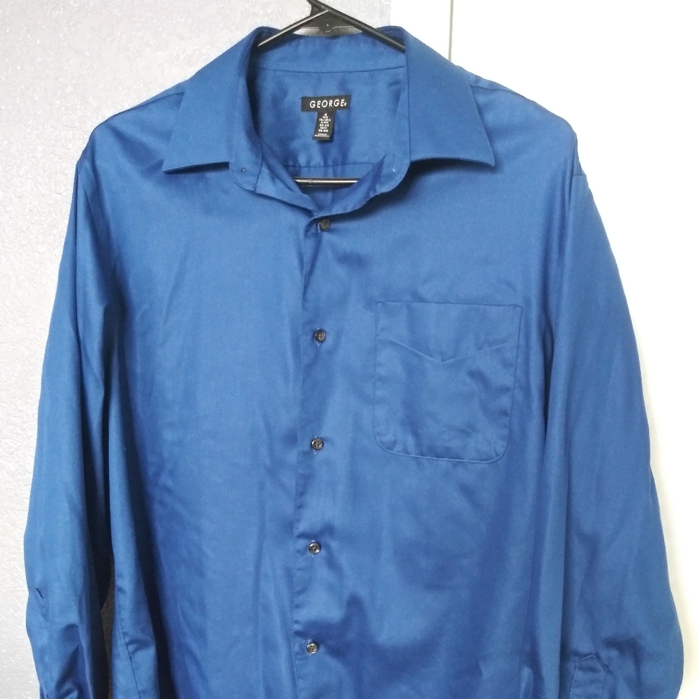 Mens royal blue dress shirt